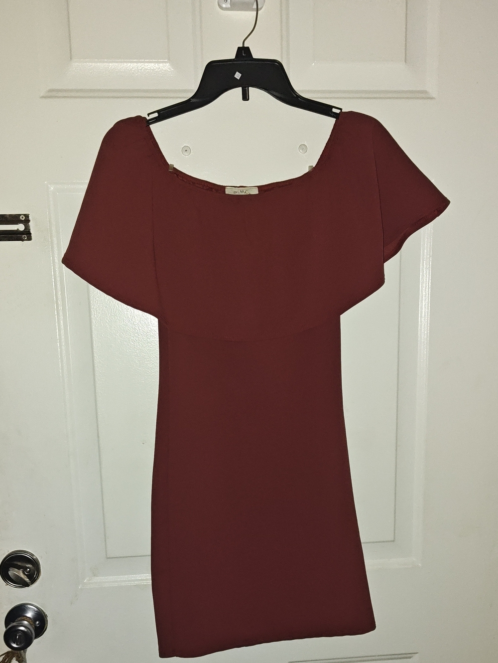Off-Shoulder Burgundy Women’s Dress